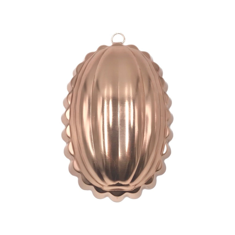Antique Melon Copper Tone Aluminum Jello Mold Wall Hanging‎ W/Hook 2 1/2 Cups